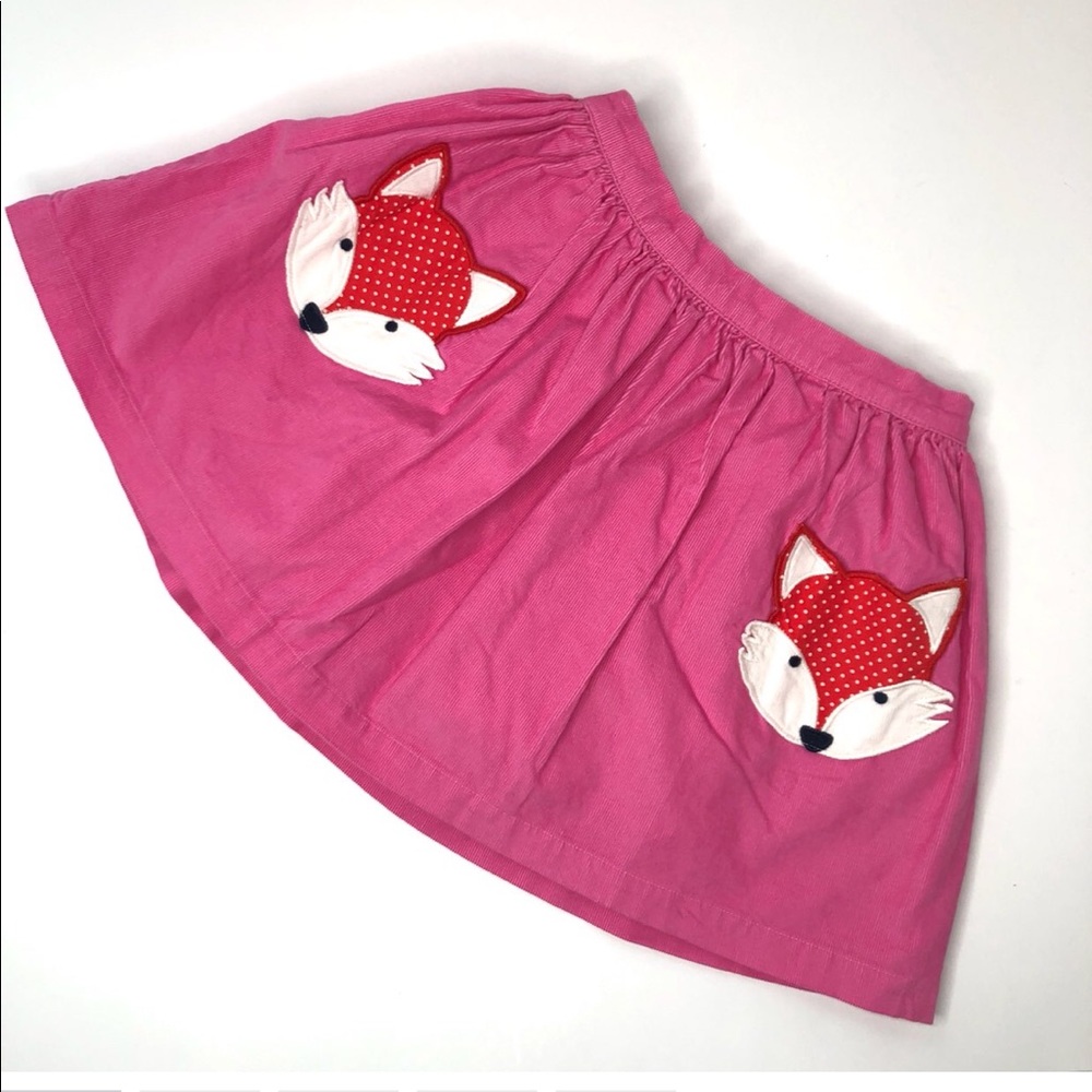 NWOT Mini Boden Plum Blossom Pink Fox Skirt